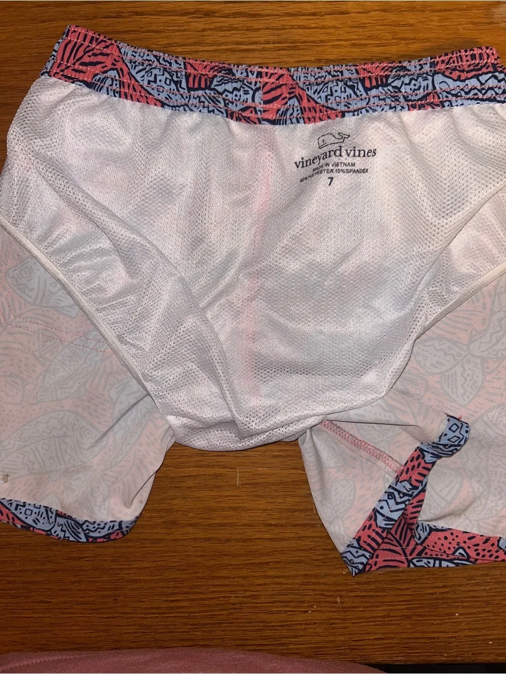 Boys Vineyard Vines Coral Fish Print Swim Shorts